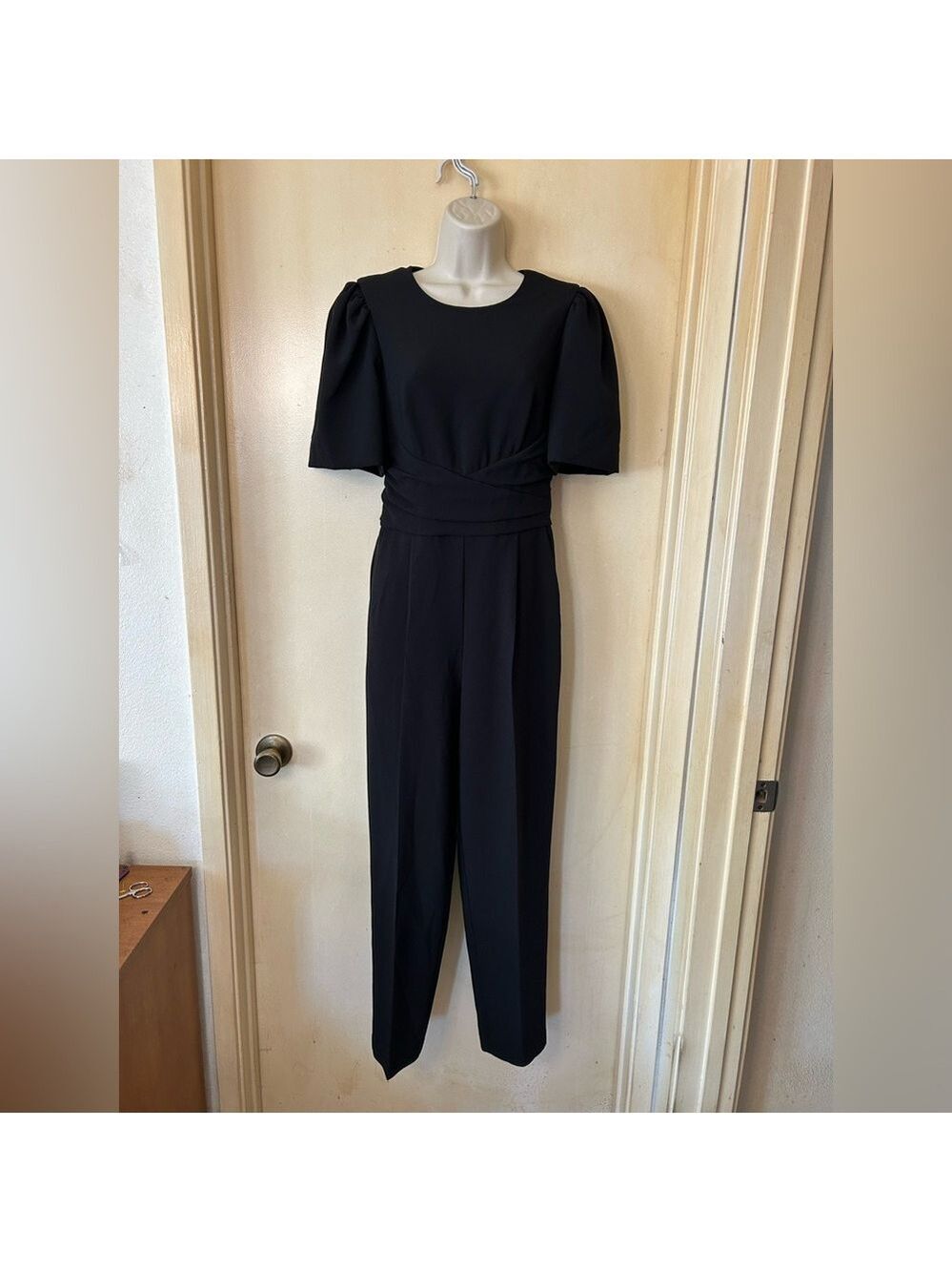 Eliza J Elegant Black Jumpsuit with Tie Waist size 4
